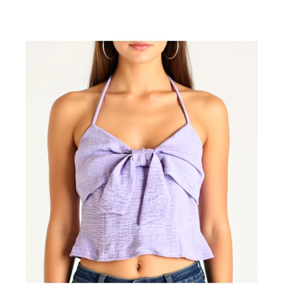 Sienna Sky Lavender Blouse with Bow Accent Size M, NWT! (A49)